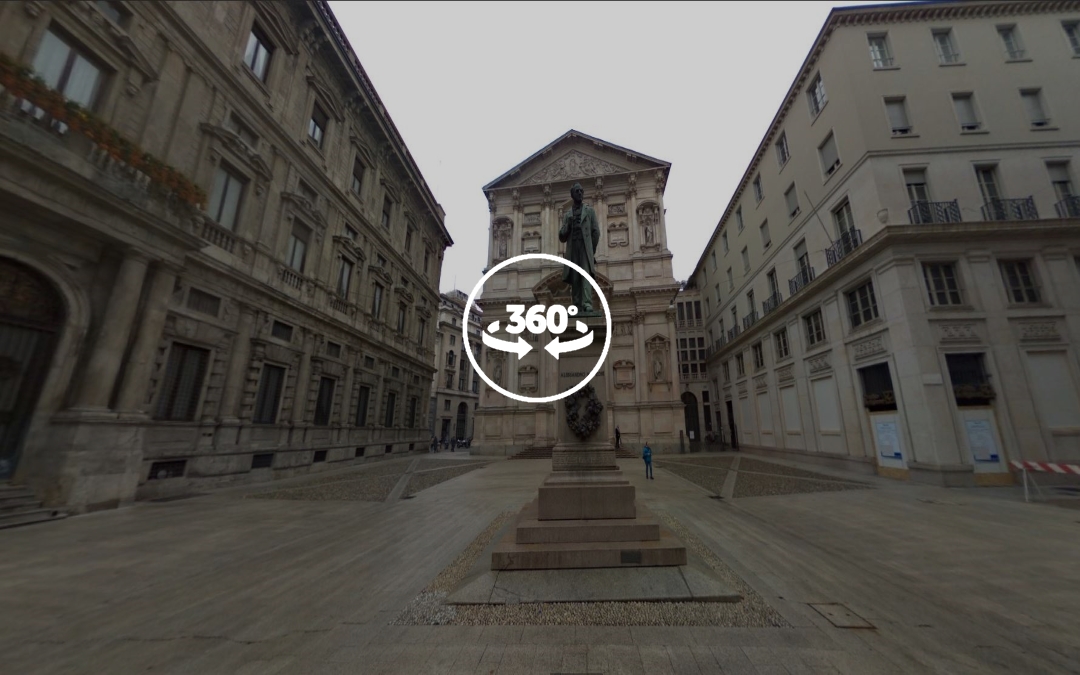 Foto 360 Monumento ad Alessandro Manzoni. VidePan en Milán