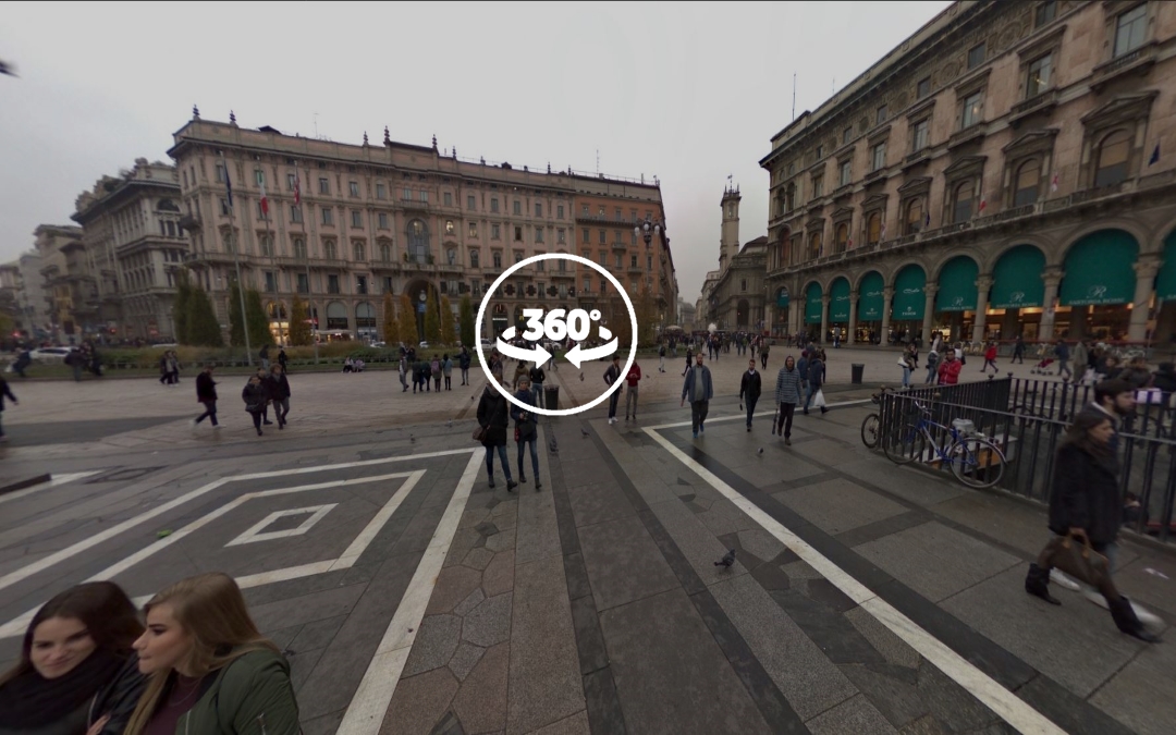 Foto 360 Piazza del Duomo. VidePan en Milán