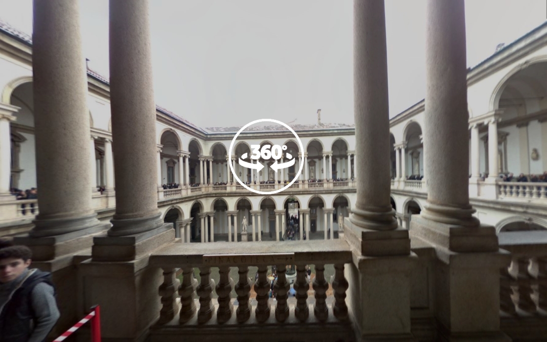 Foto 360 Planta superior de la Pinacoteca di Brera. VidePan en Milán