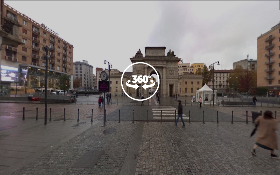 Foto 360 Porta Garibaldi de Milán. VidePan en Milán