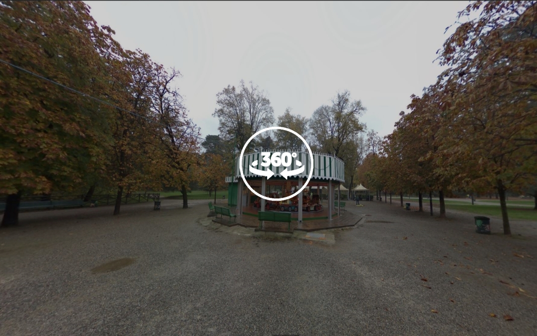 Foto 360 Tiovivo de los Giardini Pubblici Indro Montanelli. VidePan en Milán