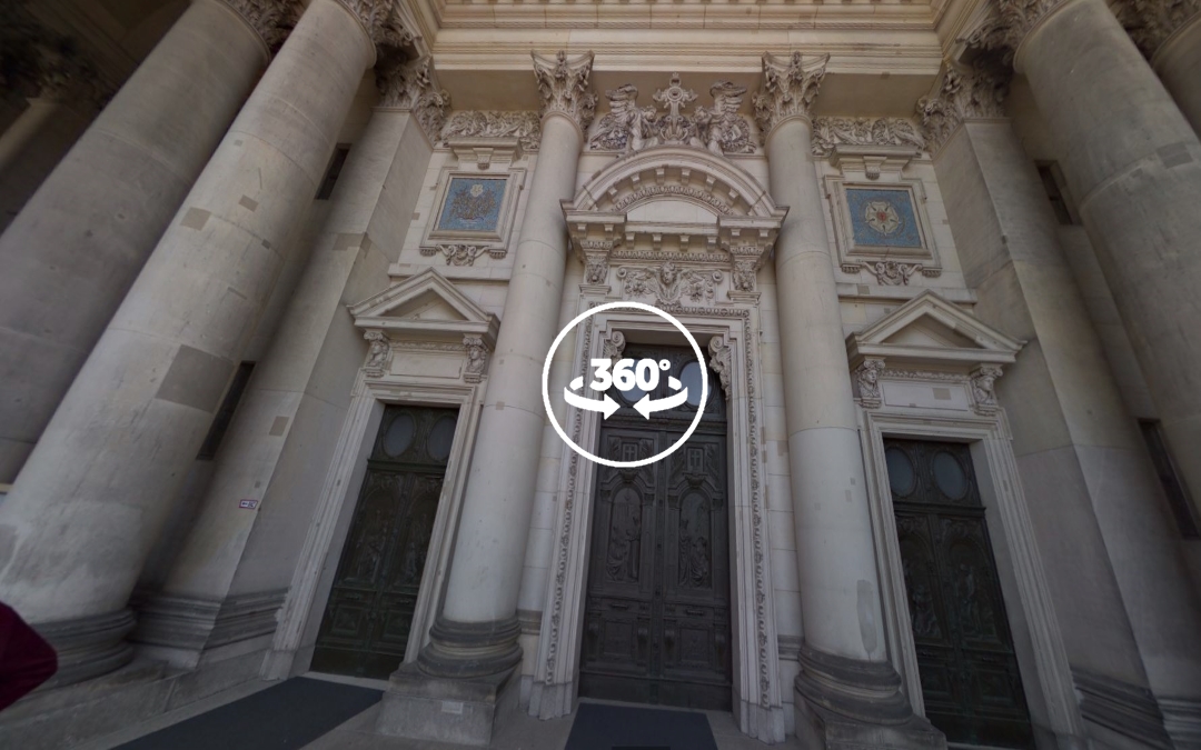 Foto 360 Entrada a la Catedral de Berlín. VidePan en Berlín