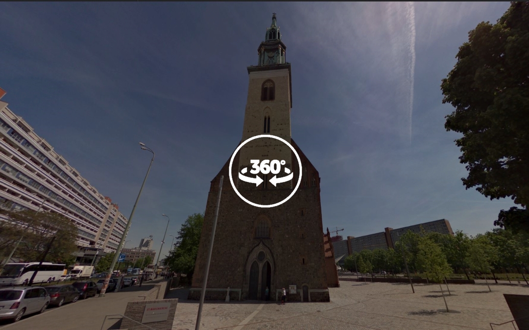 Foto 360 Entrada de la St. Marienkirche. VidePan en Berlín