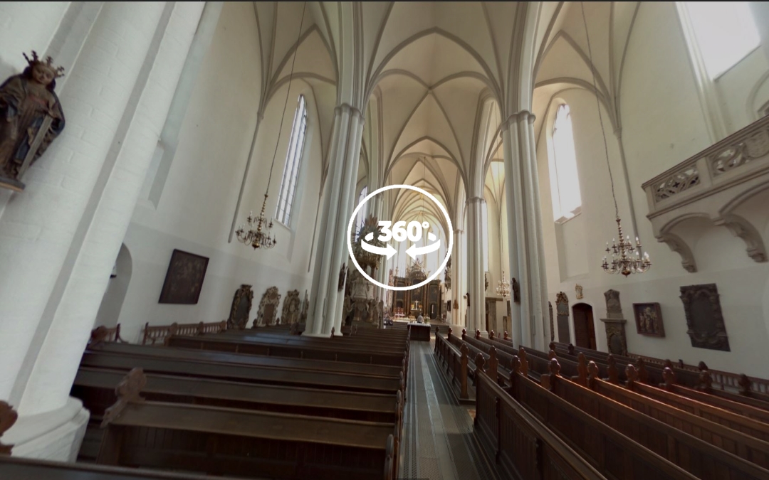 Foto 360 Interior de la St. Marienkirche. VidePan en Berlín