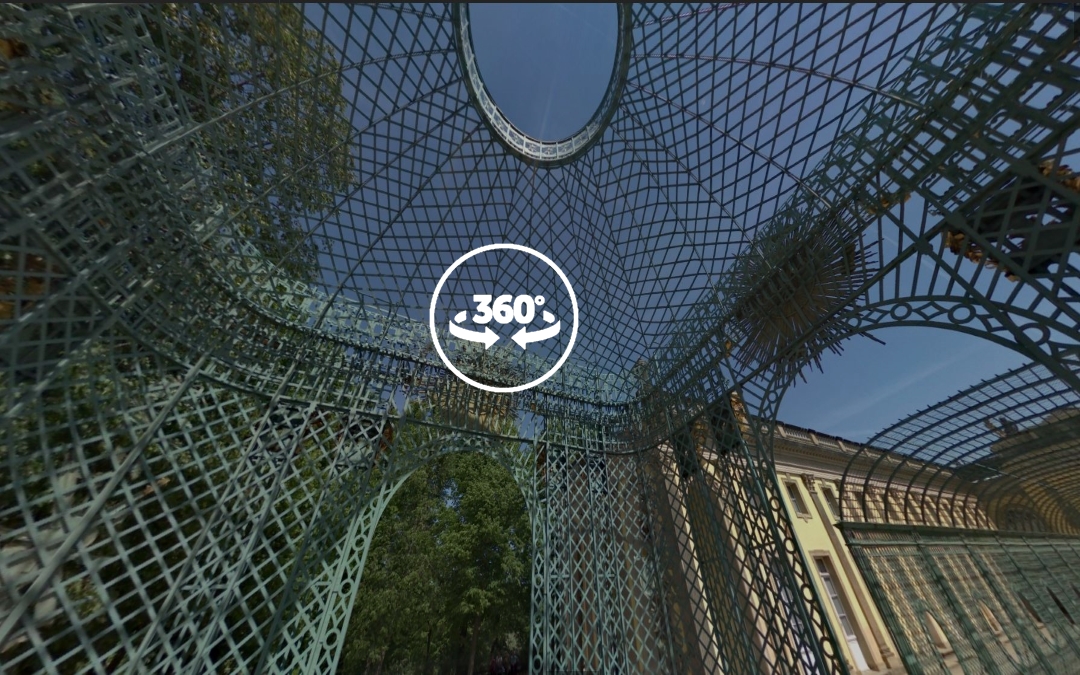 Foto 360 Interior de un gazebo en el Parque Sanssouci de Potsdam. VidePan en Berlín