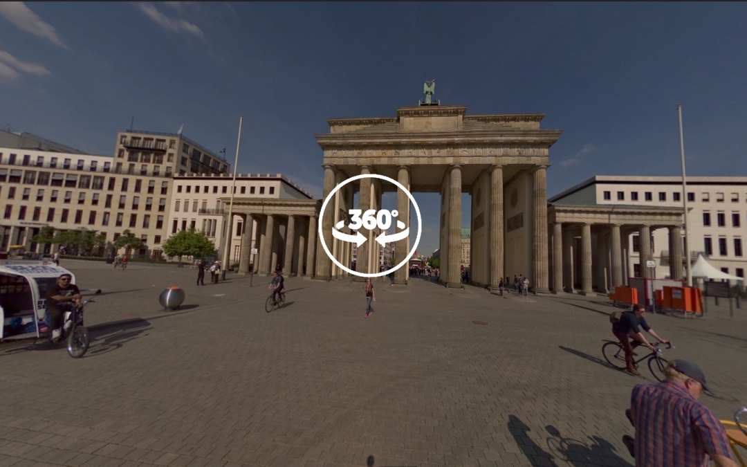 Foto 360 Parte trasera de la Puerta de Brandenburgo. VidePan en Berlín