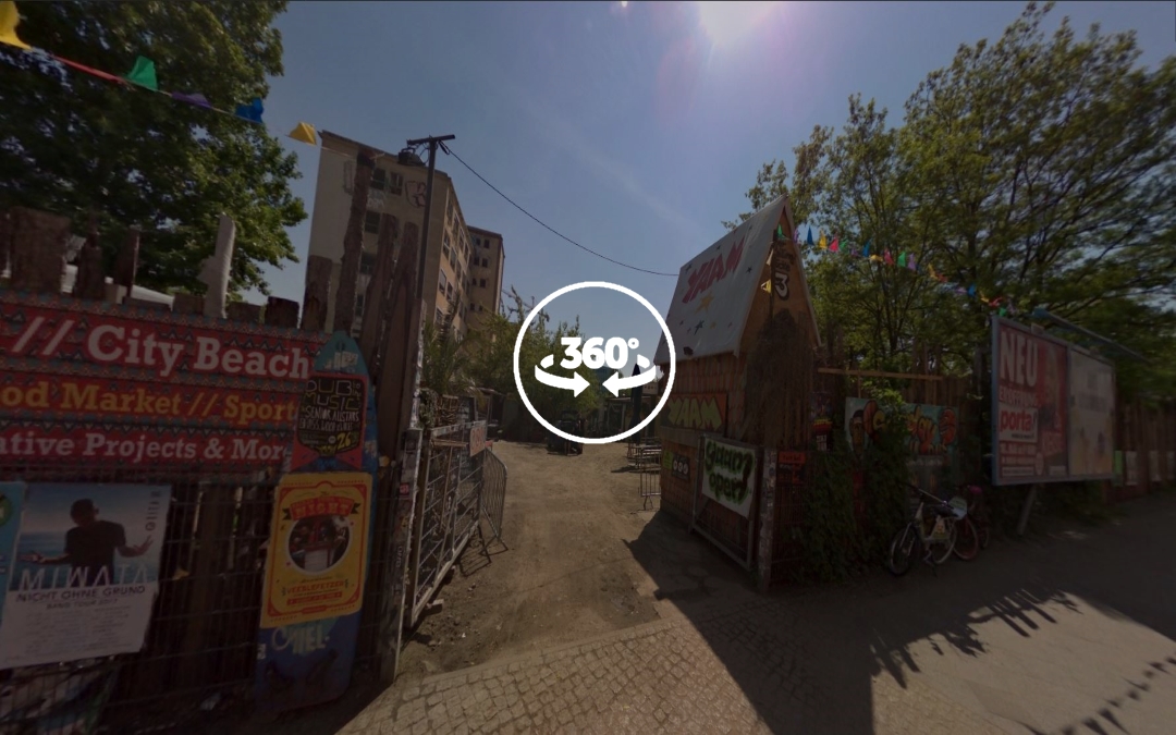 Foto 360 Yaam y la playa de Berlín. VidePan en Berlín