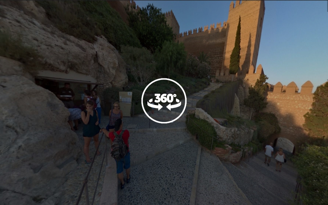 Foto 360 Taquillas de acceso a la Alcazaba de Almería. VidePan en Almería