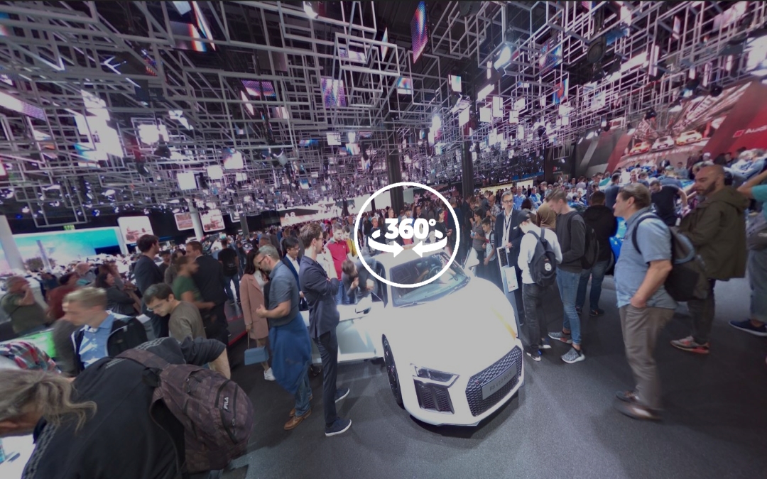 Foto 360 Audi R8 V10 RWS en el IAA2017. VidePan en Frankfurt