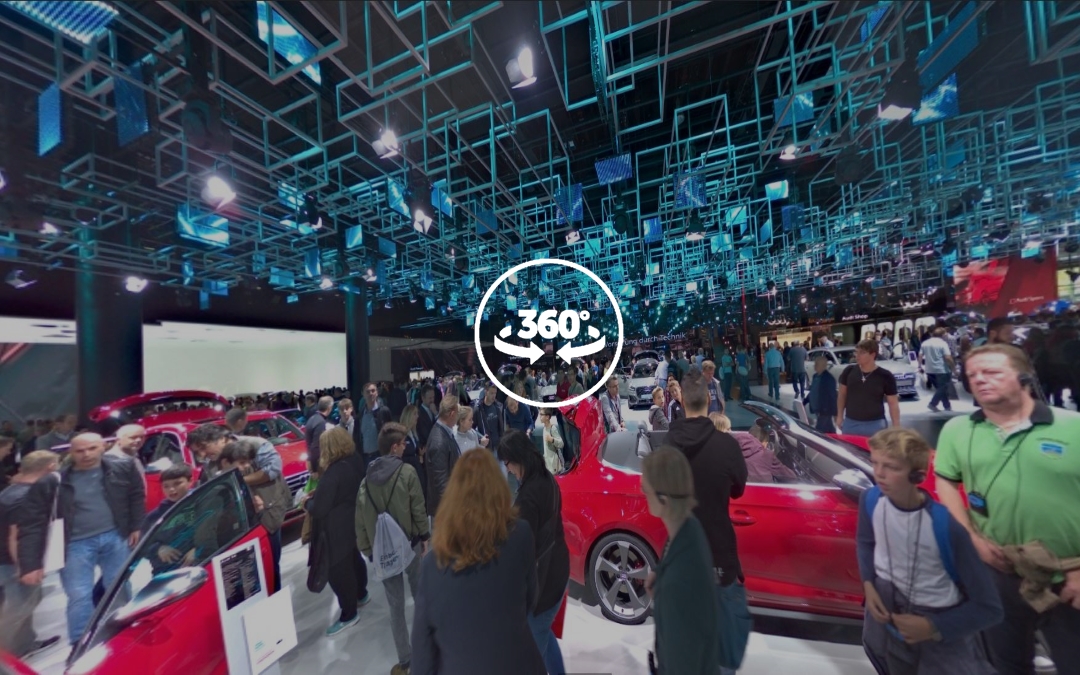 Foto 360 Stand de Audi (@audispain) en el IAA2017. VidePan en Frankfurt