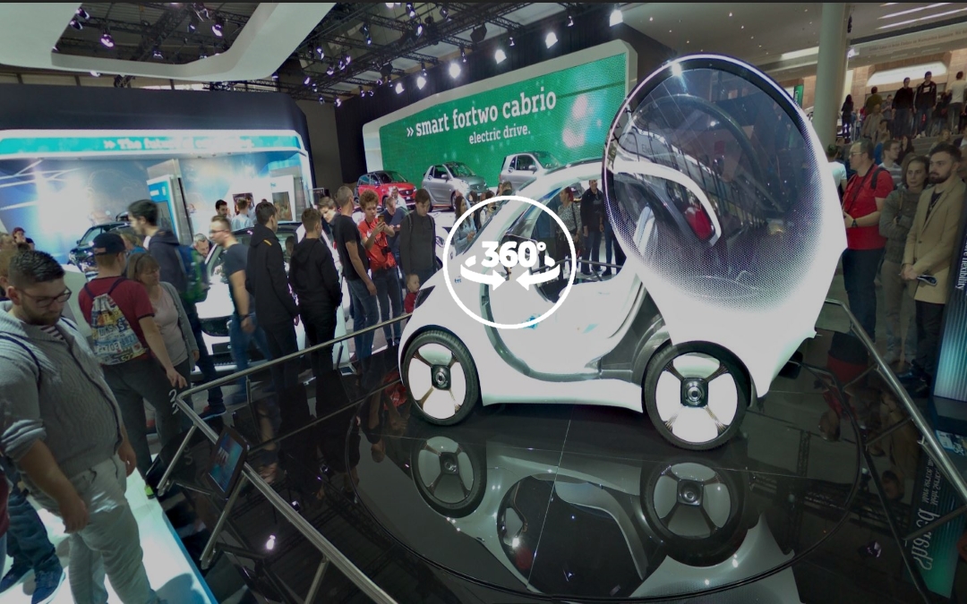 Foto 360 Smart Vision EQ ForTwo en el IAA 2017. VidePan en Frankfurt