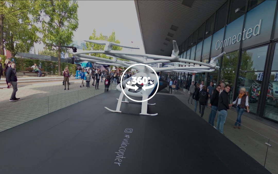 Foto 360 Volocopter (@volocopter) en el IAA 2017. VidePan en Frankfurt