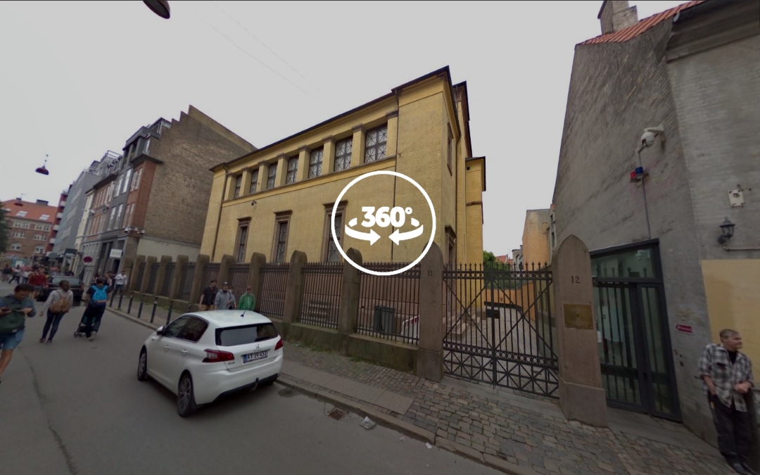 Foto 360 Københavns Synagoge – Gran Sinagoga de Copenhague. VidePan en Copenhague