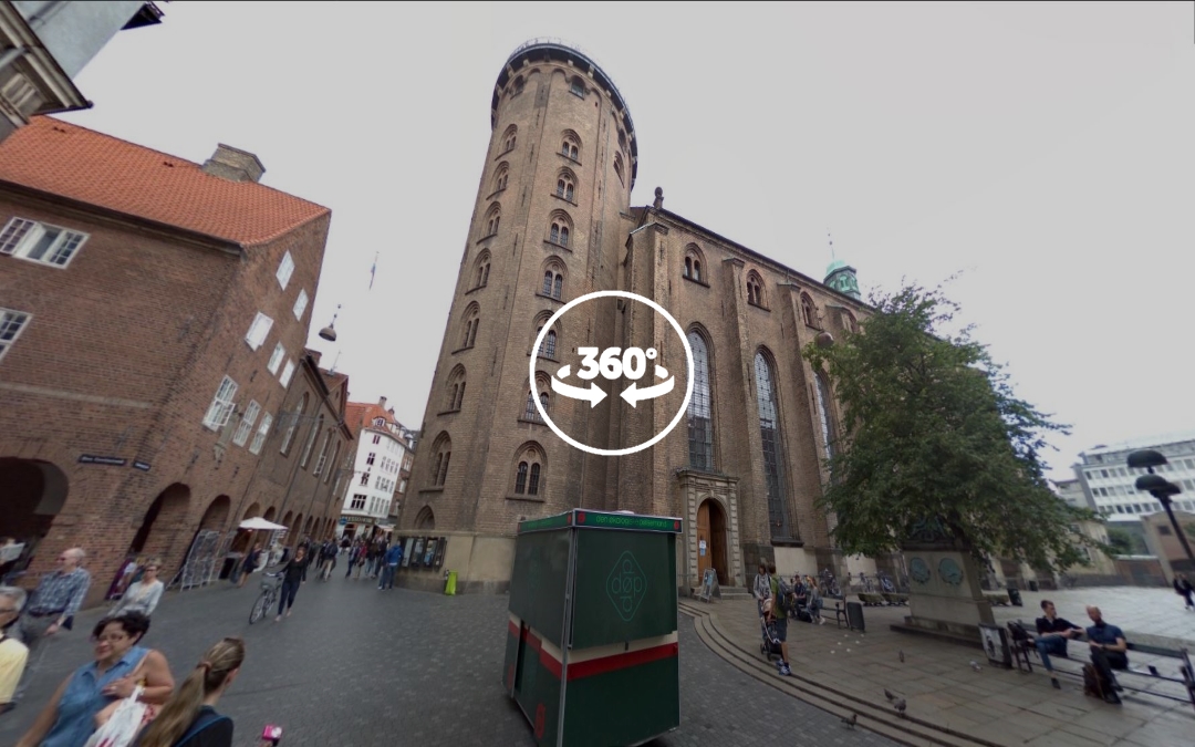 Foto 360 Rundetårn y Trinitatis Kirke. VidePan en Copenhague