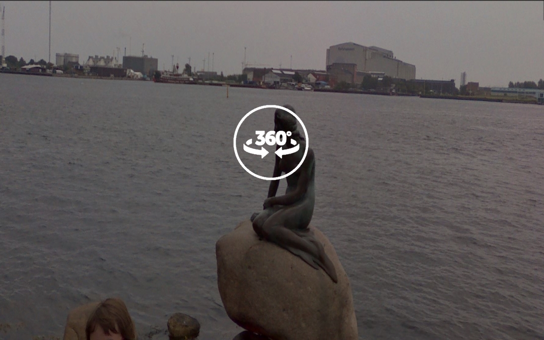 Foto 360 La Sirenita (Den Lille Havfrue). VidePan en Copenhague
