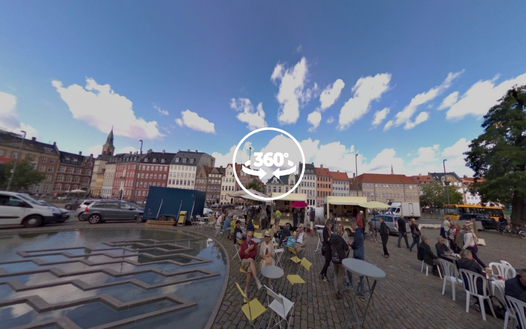 Foto 360 Street food en la Bertel Thorvaldsens Plads. VidePan en Copenhague