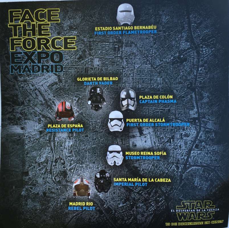 Fotos de cascos de Star Wars por #Madrid #Facetheforce #VidePan
