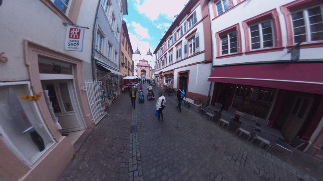 Fotos 360 Calle Steing de #Heidelberg. #VidePan por #Frankfurt