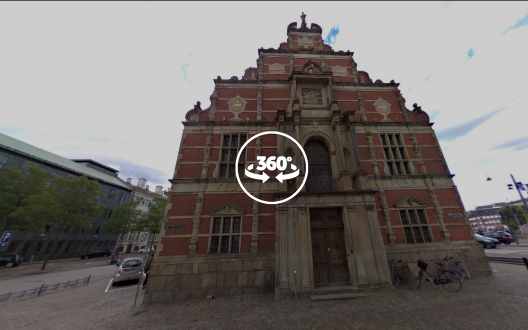 Foto 360 Antiguo edificio de la Bolsa de Copenhague. VidePan en Copenhague