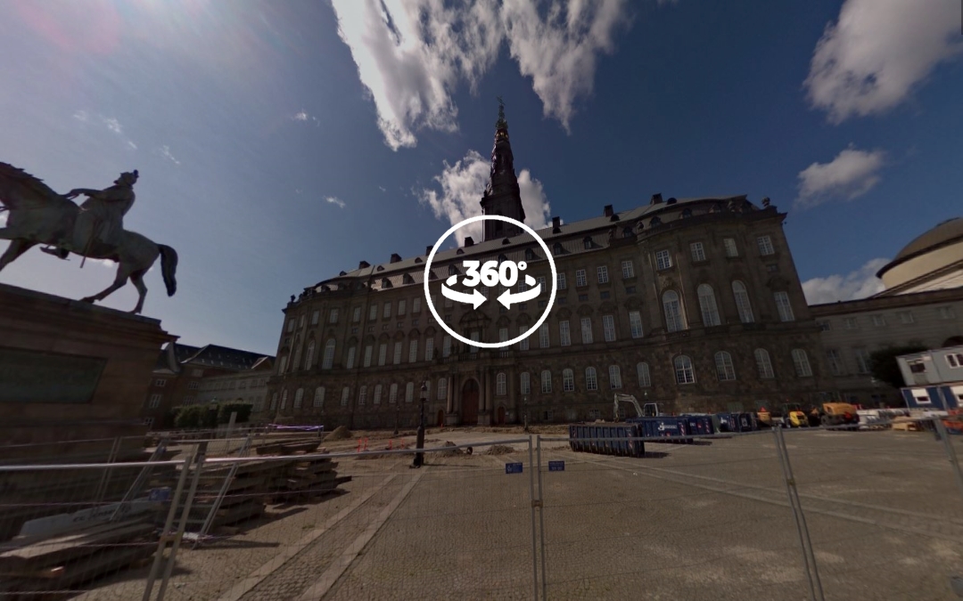 Foto 360 Christiansborg Slotsplads. VidePan en Copenhague